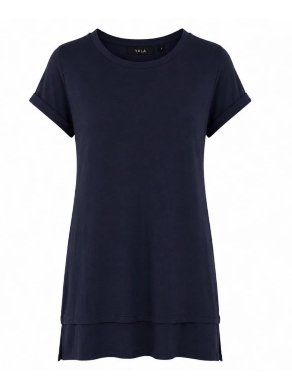 NEW! YALA T-Shirt Organic Jersey Shift Dress - Sz S - Navy Everyday Casual Comfy